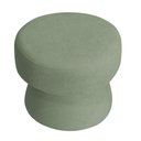 Ver imagem 6 de Puff Decorativo Redondo Liz Sala de Estar Bouclé Verde Claro - Nexta Casa