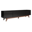 Ver imagem 6 de Rack para TV até 75 Polegadas MDF 219,5cm Pés em Madeira Maciça Flynt Preto Touch/Natural