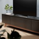 Ver imagem 7 de Rack para TV até 75 Polegadas MDF 219,5cm Pés em Madeira Maciça Flynt Preto Touch/Natural