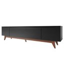 Ver imagem 2 de Rack para TV até 75 Polegadas MDF 219,5cm Pés em Madeira Maciça Flynt Preto Touch/Natural