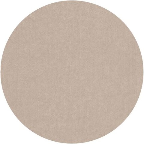 Tapete Pele de Coelho Redondo Melody 140cm - Jolitex - Bege