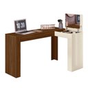 Ver imagem 6 de Escrivaninha Mesa Escritório Penteadeira em L Porta Objetos 135x82cm Jade