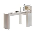 Ver mais imagens de Escrivaninha Mesa Escritório Penteadeira em L Porta Objetos Jade 135,5cm Freijó e Off White Marrom