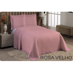 Cobre Leito King 3 Peças Percal Monte Rei:rosa Velho - 1