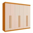 Ver imagem 1 de Guarda Roupa de Casal Uruguai 6 Portas 100% Mdf Linhamobília Cinamomo Off White