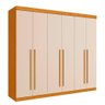 Guarda Roupa de Casal Uruguai 6 Portas 100% Mdf Linhamobília Cinamomo Off White - 1