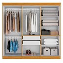 Ver imagem 3 de Guarda Roupa de Casal Uruguai 6 Portas 100% Mdf Linhamobília Cinamomo Off White