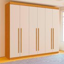 Ver imagem 2 de Guarda Roupa de Casal Uruguai 6 Portas 100% Mdf Linhamobília Cinamomo Off White