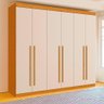 Guarda Roupa de Casal Uruguai 6 Portas 100% Mdf Linhamobília Cinamomo Off White - 2