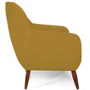 Ver mais imagens de Kit 02 Poltronas Decorativa Fixa Pés de Madeira Paloma D02 Veludo Mostarda B-260 - Lyam Decor