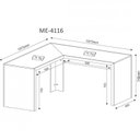 Ver imagem 5 de Kit 3 Peças com 1 Mesa em L 1 Estante 1 Gaveteiro Espresso Móveis