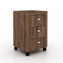 Ver imagem 7 de Conjunto 3 Peças com 1 Mesa em L 1 Estante 1 Gaveteiro Espresso Móveis Marrom