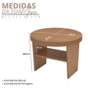 Ver imagem 2 de Mesa de Apoio Redonda Tamburato 50mm Magnum Cinamomo