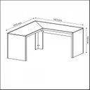 Ver imagem 4 de Kit 3 Peças com 1 Mesa em L 1 Estante 1 Gaveteiro Espresso Móveis