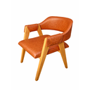 Ver imagem 3 de Poltrona Master Luxo em Couro Terra-cota Artesanal - Madeira de Demolição