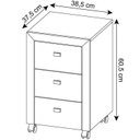 Ver imagem 7 de Conjunto 3 Peças com 1 Mesa para Escritório 1 Estante 1 Gaveteiro Espresso Móveis Branco