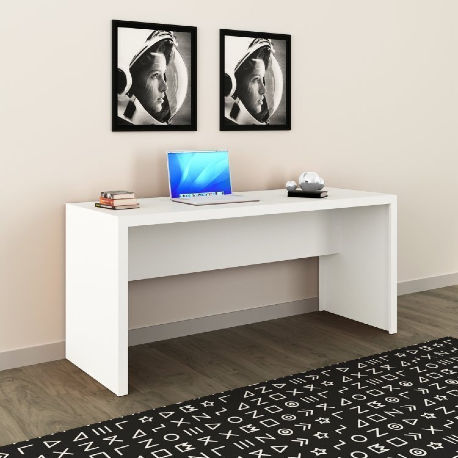 Conjunto Home Office 3 Peças com 1 Mesa para Escritório 1 Estante 1 Gaveteiro Espresso Móveis - 10