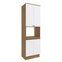 Ver imagem 1 de Kit Forno Celeste Kappesberg 100% Mdf 4 Portas Nogueira/branco 70cm