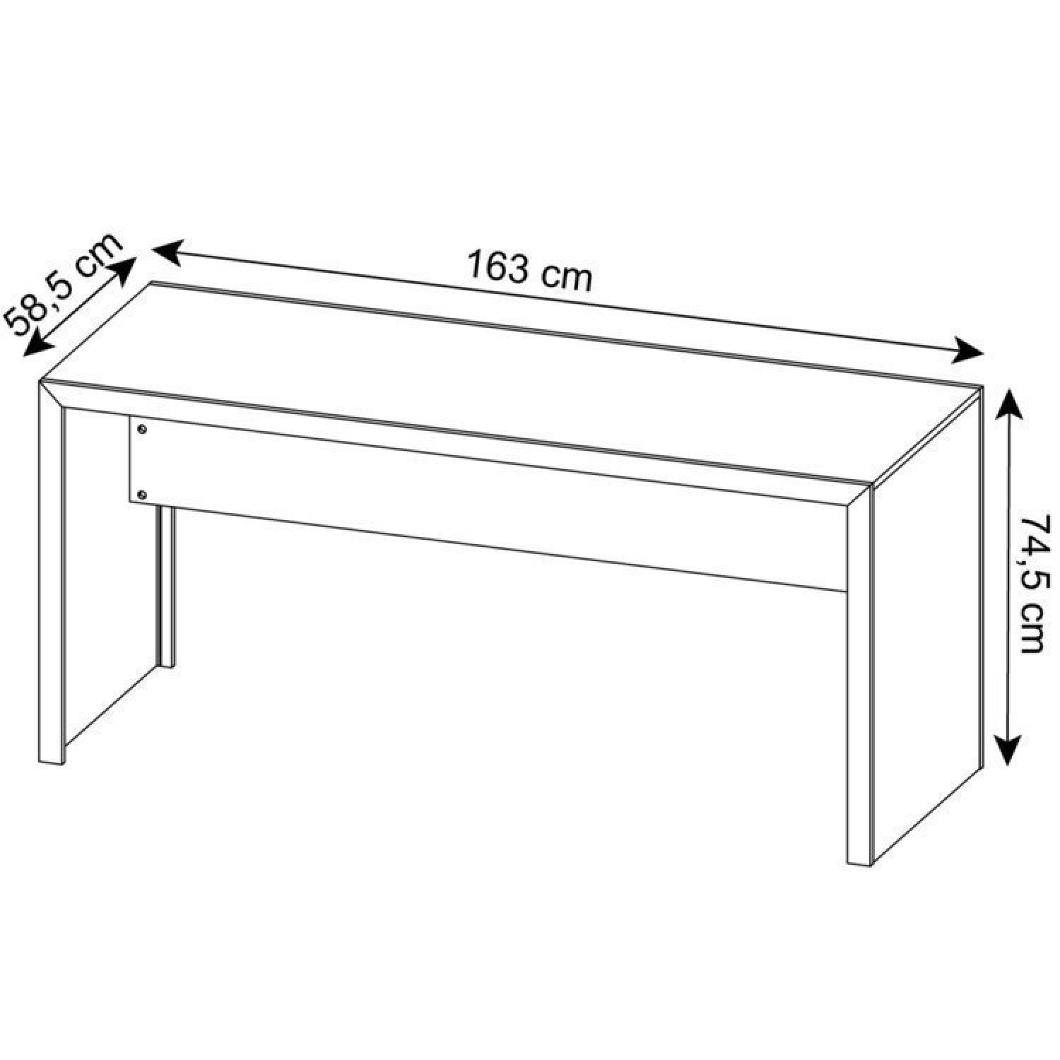 Conjunto Home Office 3 Peças com 1 Mesa para Escritório 1 Estante 1 Gaveteiro Espresso Móveis - 9