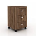 Ver imagem 7 de Conjunto 3 Peças com 1 Mesa para Escritório 1 Estante 1 Gaveteiro Espresso Móveis Marrom