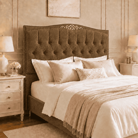 Cabeceira Cama Casal Queen Greta 160cm Estofada Linho Design Clássico