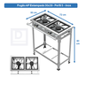Fogão 2 Bocas Alta Pressão - Perfil 5 - Estampado - 30 X 30 - Inox - Duralínea Fogão Industrial a Gá - 4