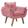 Poltrona Opalla 1 Lugar D Salla Suede Cor Rosa - 1