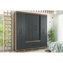 Ver imagem 1 de Guarda Roupa 8 Portas 4GV Pés Nápoles S. Andirá Grafit