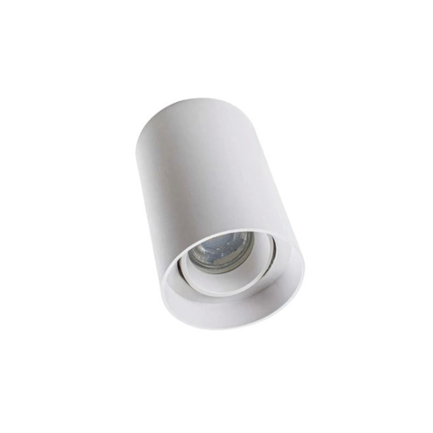 Kit 4 Spot Sobrepor Redondo Direcionável + Lâmpada Led Mr16 - Branco - Bco Frio 6500k
