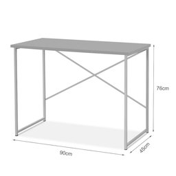 Escrivaninha Industrial Miami Steel 90cm Klm Móveis - 3