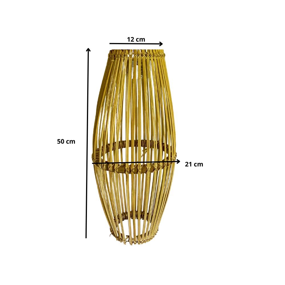 Luminária Pendente de Varetas de Bambu - Ilumine com Elegância Natural! Nc Caieiras - 2