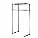 Ver imagem 3 de Guarda Roupa Portatil Dobravel Arara Prateleira Cabideiro Multifuncional Organizador Marrom