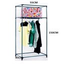 Ver imagem 5 de Guarda Roupa Portatil Dobravel Arara Prateleira Cabideiro Multifuncional Organizador Marrom