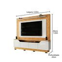 Ver imagem 2 de Home Titan Ripado com 4 Portas 222 Cm Suporta Tv de até 70 Cedro Bali - Dj Moveis