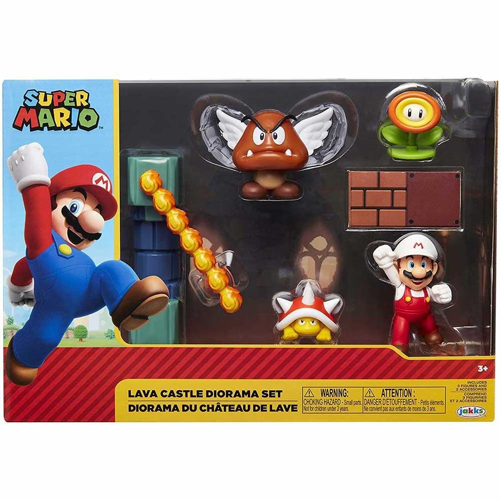Conjunto e Mini Figuras - Super Mario - Lava do Castelo - Candide - 1