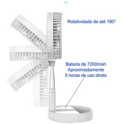 Ventilador Portátil Silencioso Dobrável 3600mah Retrátil LS-912 - 4