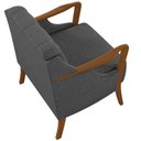 Ver imagem 7 de Kit Sofá 02 Lugares Sala Estar 135cm com 02 Poltronas Coral Pés Madeira M03 Linho Chumbo - Lyam