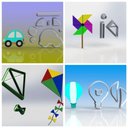 Ver imagem 1 de Cortador Kit Brinquedos 4 Modelos Tamanho 6 Cm