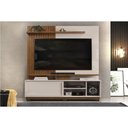 Ver imagem 1 de Rack Bancada C/ Painel P/ Tv até 55 Pol Atenas 1 Porta 184x150cm Freijo/off White - Dj Móveis