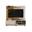 Ver imagem 4 de Rack Bancada C/ Painel P/ Tv até 55 Pol Atenas 1 Porta 184x150cm Freijo/off White - Dj Móveis