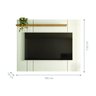 Bancada e Painel para Tv Lewis Off White Perolizado e Tauari - 3