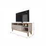 Bancada e Painel para Tv Lewis Off White Perolizado e Tauari - 2