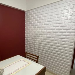 Kit 20 Placas Revestimento Auto Relevo Tijolinho Decorativo Lavável Quarto Sala 50cm X 50cm - 5