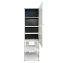 Ver imagem 6 de Espelho de Chão Grande Retângular 175x49cm 2 Prateleiras Porta Acessórios Retrô PE2024 Branco