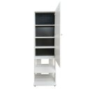 Ver imagem 6 de Espelho de Chão Grande Retângular 175x49cm 2 Prateleiras Porta Acessórios Retrô PE2024 Branco