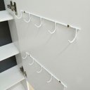 Ver imagem 7 de Espelho de Chão Grande Retângular 175x49cm 2 Prateleiras Porta Acessórios Retrô PE2024 Branco