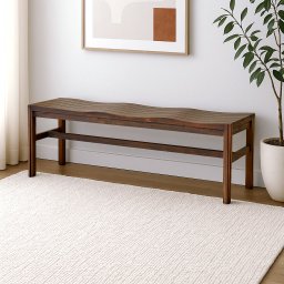 Banco de Madeira Maciça 3 Lugares 160cm Brut Iaza Móveis - 1