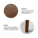 Ver imagem 4 de Banco de Madeira Maciça 3 Lugares 160cm Brut Iaza Móveis