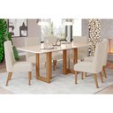 Ver imagem 1 de Mesa Cozinha Yara 200 + 6 Cad Eloa Nature/Light Henn