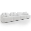 Ver imagem 1 de Sofá 4 Lugares para Sala de Estar Living 314cm Arlo F04 Bouclê Off White - Lyam Decor